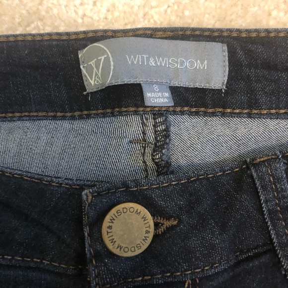Wit & Wisdom Dark Wash Ankle Jeans Jegging Stretch Womens 8 - Picture 6 of 9
